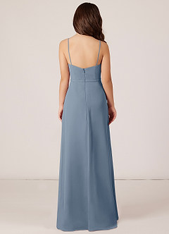 Azazie Kaylee Junior Twilight A-Line with Belt Chiffon Dress image2
