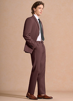 front James Espresso Structured Stretch Suit