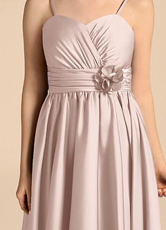 Azazie Catalina Junior Blushing Pink A-Line Sweetheart Neckline Stretch Satin Dress image8