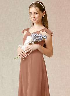 Azazie Everett Junior Bronzer A-Line Chiffon Dress image9