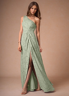 Hermosa Pistachio One Shoulder Maxi Dress image5