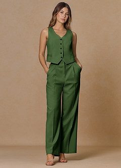 front Rowan Olive Refined Weave Performance pants
