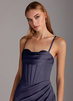 Azazie Brookelle Bridesmaid Dresses Stormy Sheath Sweetheart Corset Stretch Satin Dress image7