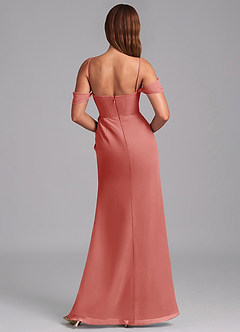 Azazie Johana Robes de demoiselle d'honneur Robe Sirène Convertible en Mousseline de soie Épaule décolletée Antique Rose image2