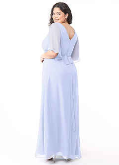 Azazie Cierra Bridesmaid Dresses Lavender A-Line V-Neck Chiffon Dress image12
