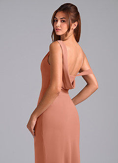Azazie Madelyn Vestidos de damas de honor Vestido de Mai Tai de Gasa de Corte Sirena Convertible con Vestidos sin tirantes image2