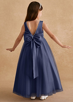 Azazie Cookie Flower Girl Dresses Stormy A-Line Bow Tulle Dress image1
