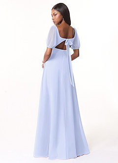 Azazie Alani Bridesmaid Dresses Lavender A-Line Square Neckline Chiffon Dress image2