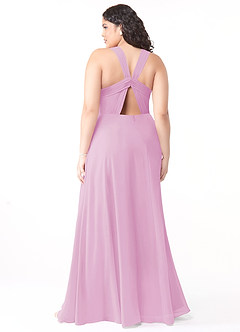 Azazie Jane Bridesmaid Dresses Candy Pink A-Line V-Neck Pleated Chiffon Dress image7