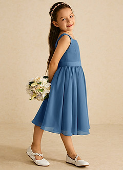 Azazie Ari Flower Girl Dresses Twilight A-Line Sleeveless Chiffon Dress image3