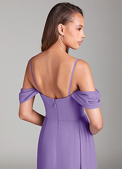 Azazie Amyra Bridesmaid Dresses Tahiti Sheath Off the Shoulder Chiffon Convertible Dress image7