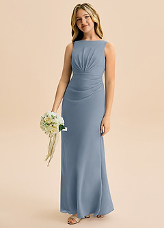 Azazie Floris Junior Twilight A-Line Pleated Chiffon Dress image1