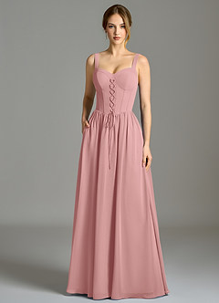 Azazie Porscha Suknie dla druhen Linia A Dekolt w kształcie serca Szyfon Do ziemi Sukienka image3