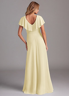 Azazie Lainey Brudtärnklänningar Klä av A-Linje i Chiffong med fickor Citronsorbet image7