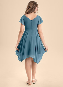 Azazie Janeaurelia Junior Abito A-Line in Chiffon Plissettato Bermuda image2