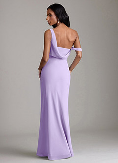 Azazie Madelyn Bridesmaid Dresses Lilac Mermaid One Shoulder Chiffon Convertible Dress image2