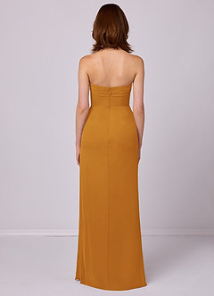 Barbie ♥ Azazie Bridesmaid Dresses Butterscotch Sheath Strapless Chiffon Convertible Dress image5