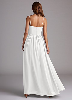 Azazie Calianna Bridesmaid Dresses White A-Line Off the Shoulder Chiffon Convertible Dress image5