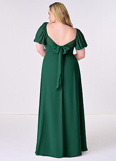 Barbie ♥ Azazie Bridesmaid Dresses Emerald A-Line Pleated Chiffon Dress image8