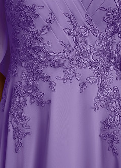 Azazie Tilda Mother of the Bride Dresses Tahiti A-Line Lace Chiffon Dress image6