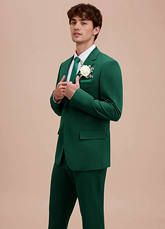 front Ethan Emerald Refined Weave Suit Jacket
