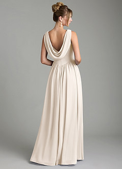 Azazie Novi Bridesmaid Dresses White Alabaster A-Line Pleated Chiffon Dress image8