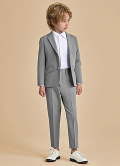 front Oliver Niños Gris Traje de 2 piezas