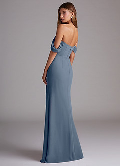 Azazie Saige Bridesmaid Dresses Twilight A-Line Off the Shoulder Chiffon Convertible Dress image8