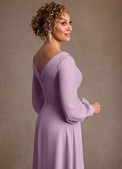 Azazie Paterson Mother of the Bride Dresses Wisteria A-Line Pleated Chiffon Dress image7