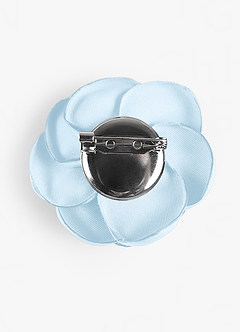 front Matte Satin Floral Lapel Flower