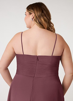 Azazie Arabella Allure Bridesmaid Dresses Sangria A-Line Sweetheart Neckline Chiffon Convertible Dress image11