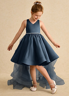 Azazie Julietta Flower Girl Dresses Neptune Ball-Gown Convertible Tulle Dress image5