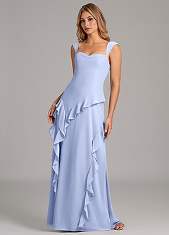 Azazie Sloane Jurken voor bruidsmeisjes Jurk van Chiffon met A-Lijn Sweetheart Halslijn Ijs image6