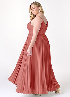 Azazie Raychelle Bridesmaid Dresses Antique Rose A-Line V-Neck Chiffon Dress image11