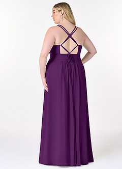 Azazie Farren Robes de demoiselle d'honneur Robe Trapèze Convertible en Mousseline de soie Plissée Grain De Raisin image11