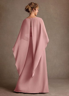 Azazie Marilla Mère de la mariée Robes Robe Trapèze en Mousseline de soie Plissé Rose Poussiéreuse image3