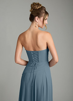 Azazie Gabriela Brautjungfernkleider A-Linie Korsett Chiffon Kleid Zwielichtviolett image11