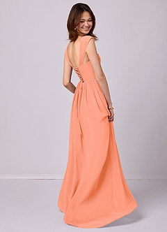 Barbie ♥ Azazie Bridesmaid Dresses Sunset A-Line Corset Chiffon Dress image4