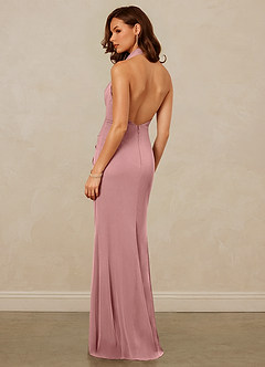 Christian Siriano Bridal for Azazie 1018 Venta Final Vestido de Cabernet de Malla de Corte Recto con Plisado image2