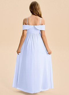 Azazie Coran Junior Jurk van Chiffon met A-Lijn Off the Shoulder Lavendel image5