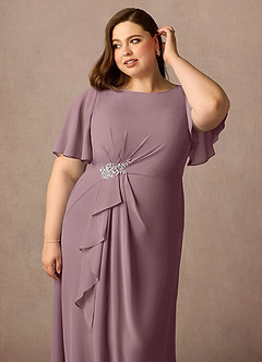 Azazie Rain Mother of the Bride Dresses Dusty Rose Sheath Beaded Chiffon Dress image12