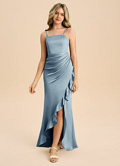 Azazie Buzzy Junior Klä av Tubklänning i Stretch Satin Plisserad image5