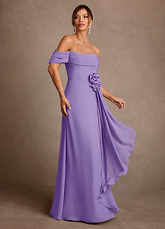 Azazie Amherst Abiti per la Madre della Sposa Abito A-Line in Chiffon a Spalla Scoperta Tahiti image2