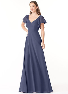 Azazie Syenna Bridesmaid Dresses Stormy A-Line Ruched Chiffon Dress image4