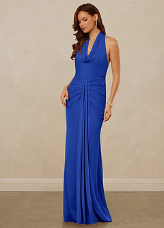 Christian Siriano Bridal for Azazie 1018 Final Sale Cabernet Sheath Pleated Mesh Dress image1