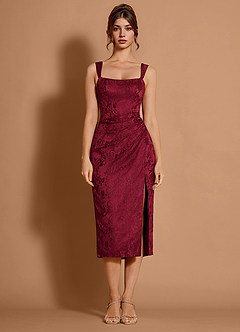 Keira Frambuesa Oscura Vestido midi image1