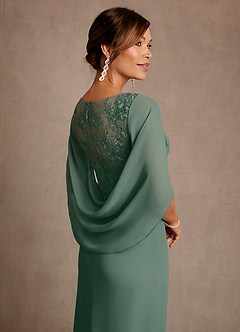 Azazie Forums Mère de la mariée Robes Robe Trapèze en Dentelle Eucalyptus image5