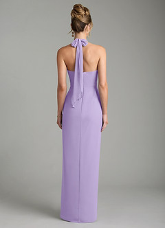 Azazie Arnelle Bridesmaid Dresses Lilac Sheath Pleated Chiffon Dress image2