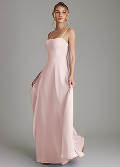 Azazie Elita Bridesmaid Dresses Blushing Pink A-Line Pleated Chiffon Dress image6