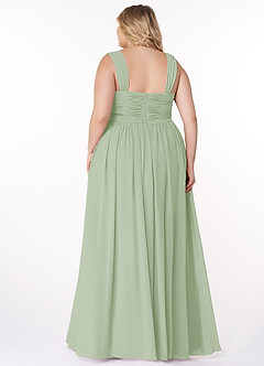 Azazie Zapheira Bridesmaid Dresses Dusty Sage A-Line Ruched Chiffon Dress image8